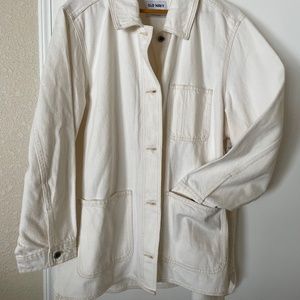 Cotton twill shacket